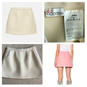 RED Valentino Cream Micro Mini Skirt